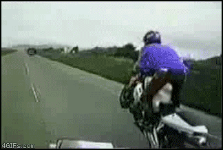 Motorcycle on Motorcycle Wobble Crash