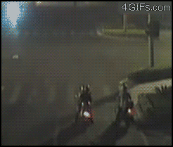Car-flips-into-scooters