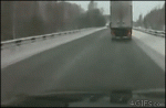 Close-call-truck-snowy-road