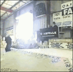 Skateboarding-trick-hard-flip