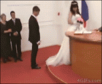Wedding-dress-kicked