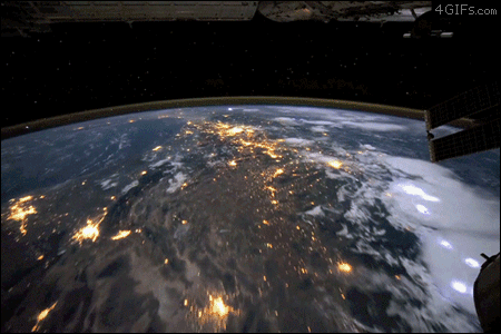 Space-station-Earth-flyover