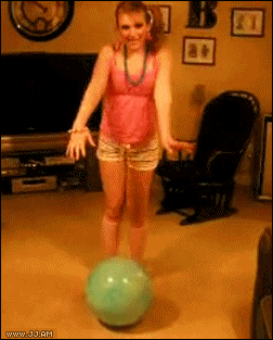 Girl-jumps-on-bouncy-ball