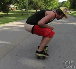 Skateboarder-poops