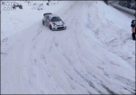 Rally-car-snow-drift