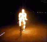 Pyrotechnic-flaming-bicyclist