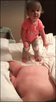 Bed-baby-falls-dad-reflexes