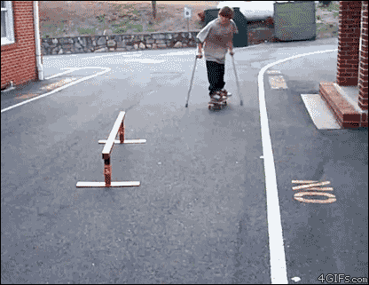 Crutches-skateboarder-win