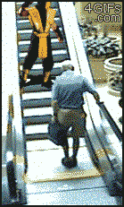 Scorpion-vs-old-man-escalator