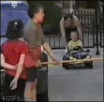 Kid-car-pushed-into-table