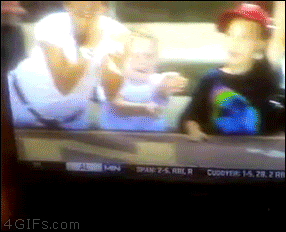 A woman steals a baseball from a young girl at a game and is proud of it