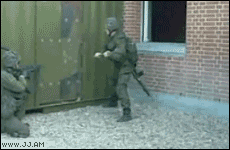 military entry door hammer kick