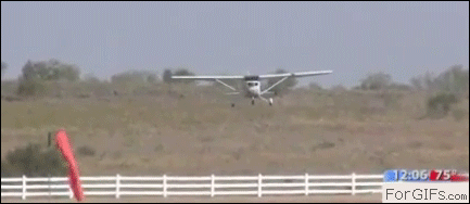 Airplane-landing-hits-car