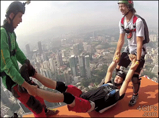 Parachute jumper gets pranked