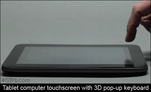 Tablet-computer-touchscreen-with-3D-pop-up-keyboard