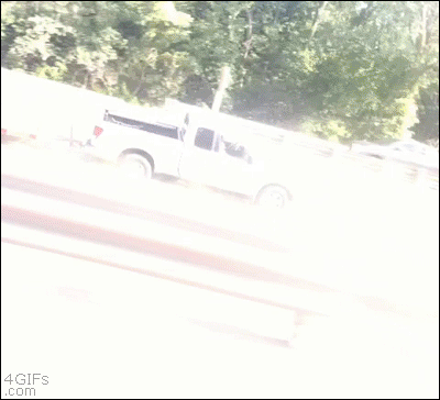 Driver runs off the road and survives but the truck didn't