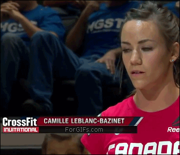 An athlete is admiring her teammate