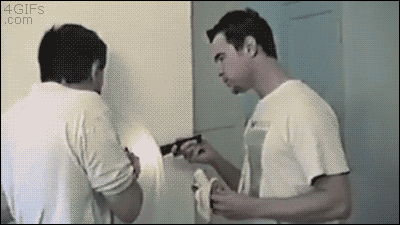 A guy pretends to get electrocuted to freak out his friend