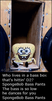 Bass causes Spongebob to dance