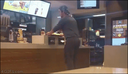 A troll pulls a prank in a fast food restaurant