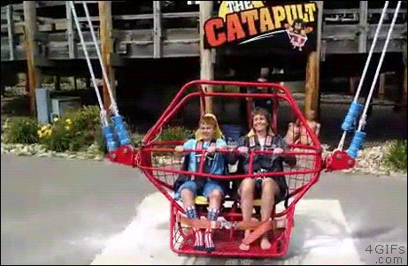 Close call when a cable snaps on an amusement park ride