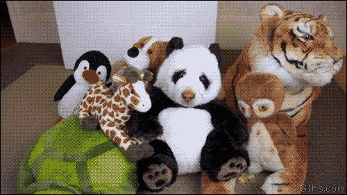 Creepy panda stuffed animal costume