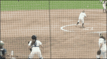 A girl jumps over the catcher and scores