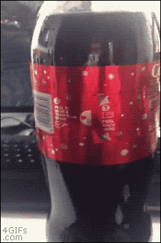 A Coke bottle comes with a Christmas bow tie