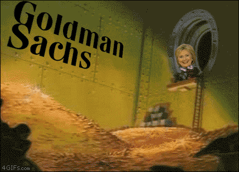 Hillary Clinton dives into gold
